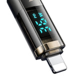 Cablu Mcdodo de date (CA-3600), Type-C to Lightning, 36W, Afisaj digital, Auto Power Off, Transparent Design, 1.2m, negru