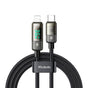Cablu Mcdodo de date (CA-3600), Type-C to Lightning, 36W, Afisaj digital, Auto Power Off, Transparent Design, 1.2m, negru