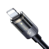 Cablu Mcdodo de date (CA-3140), USB to Lightning, 3A, Transparent Design, Auto Power Off, 1.2m, negru