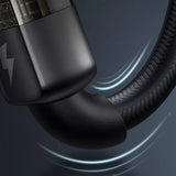 Cablu Mcdodo de date (CA-3140), USB to Lightning, 3A, Transparent Design, Auto Power Off, 1.2m, negru