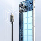 Cablu Mcdodo de date (CA-3160), Type-C to Lightning, 36W, Transparent Design, Auto Power Off, 1.2m, negru