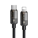 Cablu Mcdodo de date (CA-3160), Type-C to Lightning, 36W, Transparent Design, Auto Power Off, 1.2m, negru