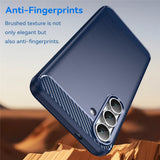 Husa pentru Samsung Galaxy S25 FE, Techsuit Carbon Silicone, albastru