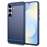 Husa pentru Samsung Galaxy S25 FE, Techsuit Carbon Silicone, albastru