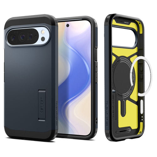 Husa pentru Google Pixel 10 Pro XL, Spigen Tough Armor MagSafe (ACS09729), albastru