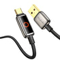 Cablu Mcdodo de date (CA-6650), cu Breathing Light Afisaj LED, USB-C to USB-A, Auto Power Off, 6A, 1.2m, negru