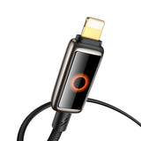 Cablu Mcdodo de date (CA-6670), cu Breathing Light Afisaj LED, USB-C to Lightning, Auto Power Off, 36W, 1.2m, negru