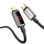 Cablu Mcdodo de date (CA-6670), cu Breathing Light Afisaj LED, USB-C to Lightning, Auto Power Off, 36W, 1.2m, negru