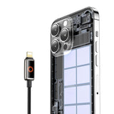 Cablu Mcdodo de date (CA-6670), cu Breathing Light Afisaj LED, USB-C to Lightning, Auto Power Off, 36W, 1.2m, negru