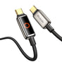 Cablu Mcdodo de date (CA-6680), cu Breathing Light Afisaj LED, USB-C to USB-C, Auto Power Off, 100W, 1.2m, negru