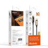Cablu Mcdodo de date (CA-6681), cu Breathing Light Afisaj LED, USB-C to USB-C, Auto Power Off, 100W, 1.2m, auriu