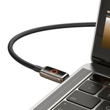 Cablu Mcdodo de date (CA-6681), cu Breathing Light Afisaj LED, USB-C to USB-C, Auto Power Off, 100W, 1.2m, auriu