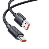 Cablu Mcdodo de date (CA-3650), Type-C to USB-A, Transparent Design, 100W, 1.2m, negru
