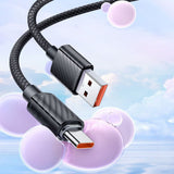 Cablu Mcdodo de date (CA-3650), Type-C to USB-A, Transparent Design, 100W, 1.2m, negru