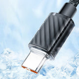 Cablu Mcdodo de date (CA-3650), Type-C to USB-A, Transparent Design, 100W, 1.2m, negru