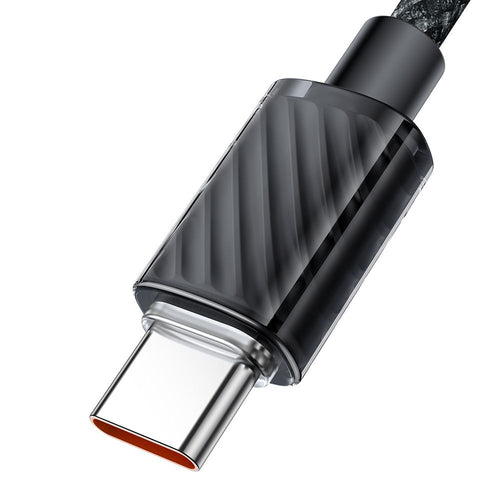 Cablu Mcdodo de date (CA-3650), Type-C to USB-A, Transparent Design, 100W, 1.2m, negru