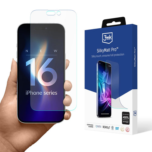 Folie de protectie pentru iPhone 16, 3mk Silky Matt Pro