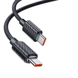 Cablu Mcdodo de date (CA-3670), Type-C to Type-C, Transparent Design, 100W, 5A, 1.2m, negru