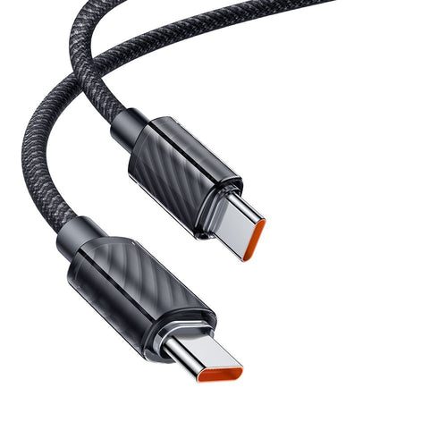 Cablu Mcdodo de date (CA-3670), Type-C to Type-C, Transparent Design, 100W, 5A, 1.2m, negru