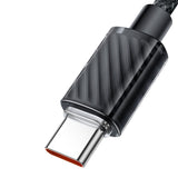 Cablu Mcdodo de date (CA-3670), Type-C to Type-C, Transparent Design, 100W, 5A, 1.2m, negru
