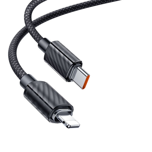 Cablu Mcdodo de date (CA-3660), Type-C to Lightning, Transparent Design, 36W, 1.2m, negru