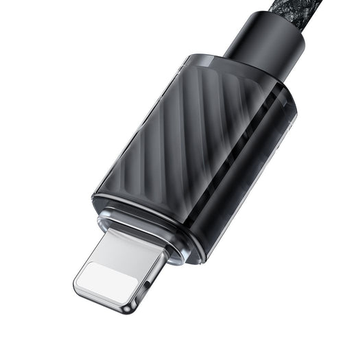Cablu Mcdodo de date (CA-3660), Type-C to Lightning, Transparent Design, 36W, 1.2m, negru