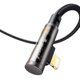 Cablu Mcdodo de date (CA-3510), USB-A to Lightning, 90 Degree Design, 3A, Transparent Design, 1.2m, negru