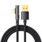 Cablu Mcdodo de date (CA-3510), USB-A to Lightning, 90 Degree Design, 3A, Transparent Design, 1.2m, negru