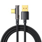 Cablu Mcdodo de date (CA-3380), USB-C to USB-A, 90 Degree Design, 6A, Transparent Design, 1.2m, negru