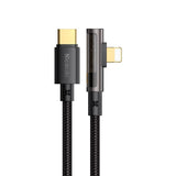 Cablu Mcdodo de date (CA-3390), USB-C to Lightning, 90 Degree Design, 36W, Transparent Design, 1.2m, negru
