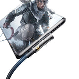 Cablu Mcdodo de date (CA-3400), USB-C to USB-C, 90 Degree Design, 100W, Transparent Design, 5A, 1.2m, negru