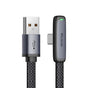 Cablu Mcdodo de date (CA-3340), USB-C to USB-A, 90 Degree Design, 100W, Indicator LED, 1.2m, negru