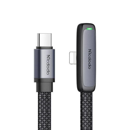 Cablu Mcdodo de date (CA-3350), Type-C to Lightning, 90 Degree Design, 36W, Indicator LED, 1.2m, negru