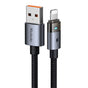 Cablu Mcdodo de date (CA-6910), cu Charging Light, USB-A to Lightning, Transparent Cable, 3A, 1.2m, negru