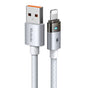 Cablu Mcdodo de date (CA-6912), cu Charging Light, USB-A to Lightning, Transparent Cable, 3A, 1.2m, alb