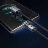 Cablu Mcdodo de date (CA-6890), cu Charging Light, USB-C to USB-A, Transparent Design, 6A, 1.2m, negru
