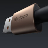 Cablu Mcdodo de date (CA-6891), cu Charging Light, USB-C to USB-A, Transparent Cable, 6A, 1.2m, auriu