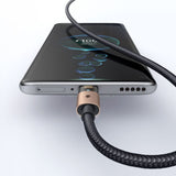 Cablu Mcdodo de date (CA-6891), cu Charging Light, USB-C to USB-A, Transparent Cable, 6A, 1.2m, auriu