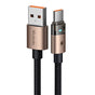 Cablu Mcdodo de date (CA-6891), cu Charging Light, USB-C to USB-A, Transparent Cable, 6A, 1.2m, auriu