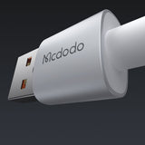 Cablu Mcdodo de date (CA-6892), cu Charging Light, USB-C to USB-A, Transparent Cable, 6A, 1.2m, alb