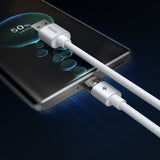 Cablu Mcdodo de date (CA-6892), cu Charging Light, USB-C to USB-A, Transparent Cable, 6A, 1.2m, alb