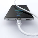 Cablu Mcdodo de date (CA-6892), cu Charging Light, USB-C to USB-A, Transparent Cable, 6A, 1.2m, alb