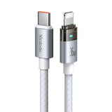 Cablu Mcdodo de date (CA-6942), cu Charging Light, USB-C to Lightning, Transparent Cable, 36W, 1.2m, alb