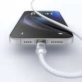 Cablu Mcdodo de date (CA-6942), cu Charging Light, USB-C to Lightning, Transparent Cable, 36W, 1.2m, alb