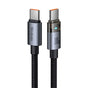 Cablu Mcdodo de date (CA-5580), cu Charging Light, USB-C to USB-C, Transparent Design, 100W, 1.2m, negru