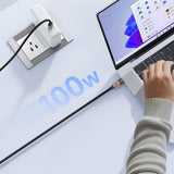 Cablu Mcdodo de date (CA-5581), cu Charging Light, USB-C to USB-C, Transparent Design, 100W, 5A, 1.2m, auriu