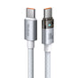 Cablu Mcdodo de date (CA-5582), cu Charging Light, USB-C to USB-C, Transparent Design, 100W, 5A, 1.2m, alb