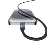 Cablu Mcdodo de date (CA-8170), cu Colorful Lights, USB-A to Lightning, 3A, 1.2m, negru