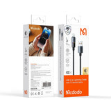 Cablu Mcdodo de date (CA-8170), cu Colorful Lights, USB-A to Lightning, 3A, 1.2m, negru