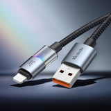 Cablu Mcdodo de date (CA-8170), cu Colorful Lights, USB-A to Lightning, 3A, 1.2m, negru